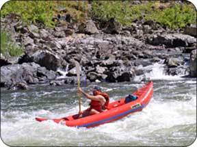 Inflatable Kayak on the Rogue River